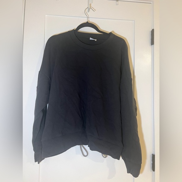 Gymshark Women's Retake Sweat Crew Sweatshirt in Black Size XXL MSRP $70 - Picture 1 of 9